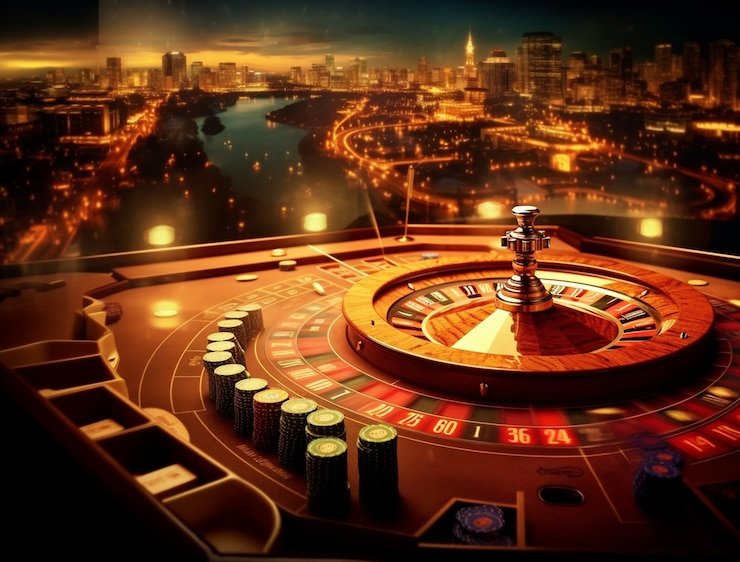 Studio live Dream Gaming dengan dealer profesional dan tabel kasino di jetoto